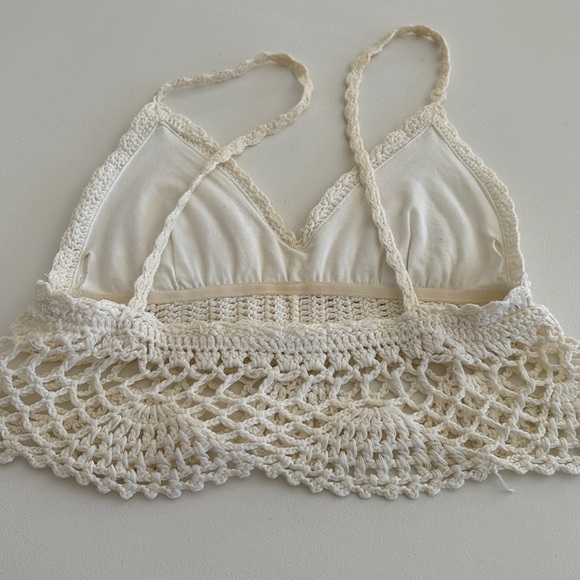 Anthropologie Staring at Stars crochet knit top XS/S - Picture 4 of 5